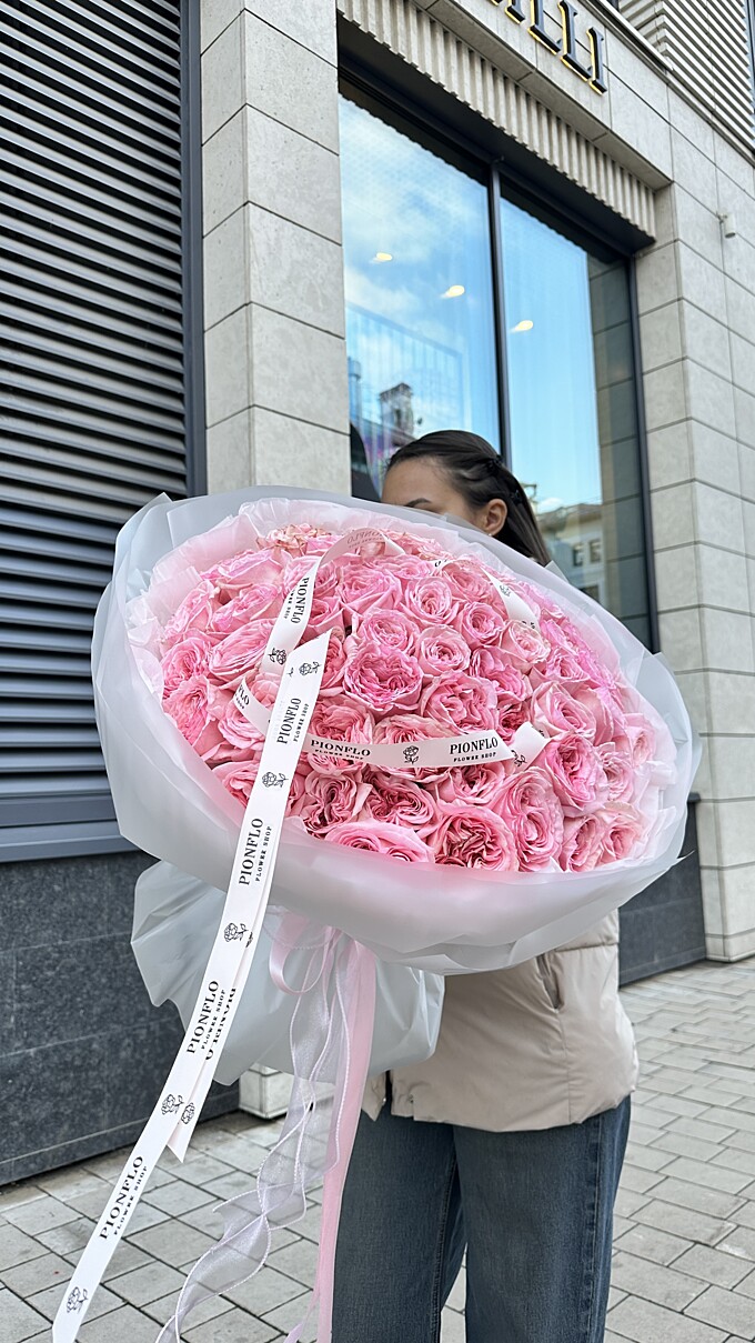  Букет из 51 розы Piink Ohara от PIONFLO