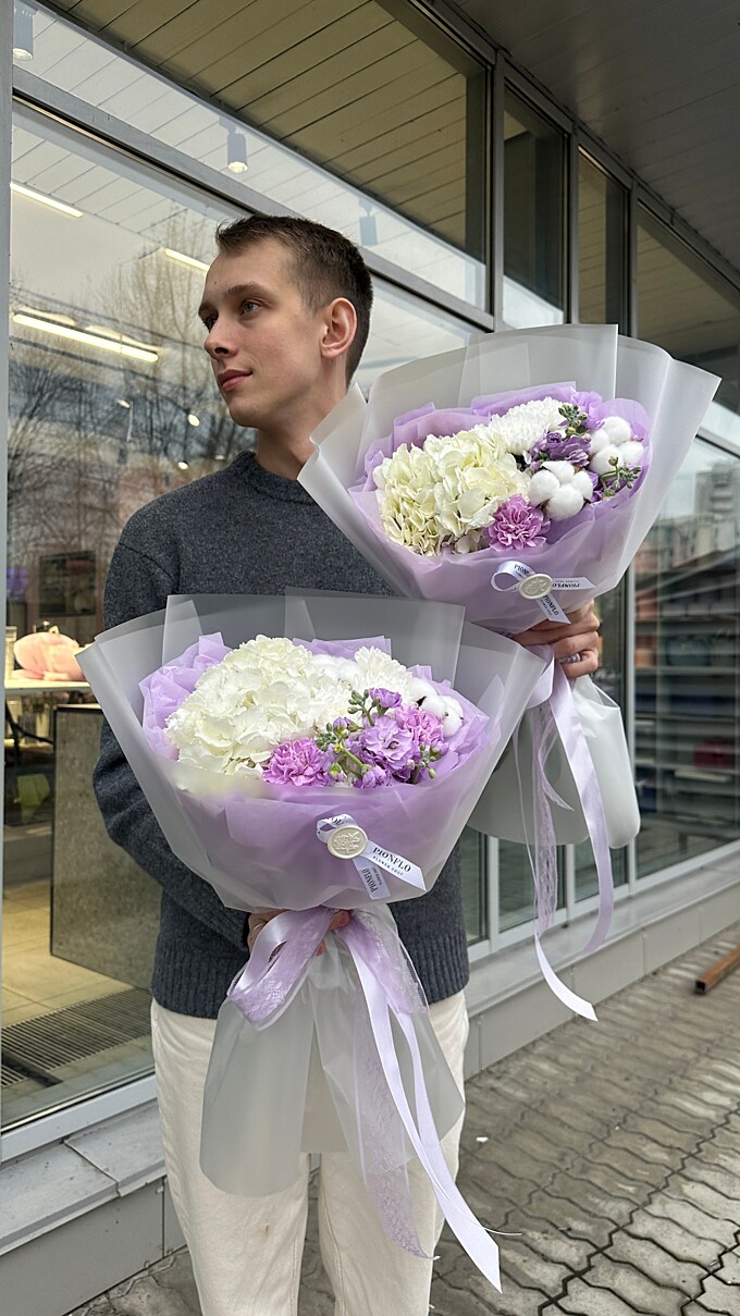  Гортензии и диантусы