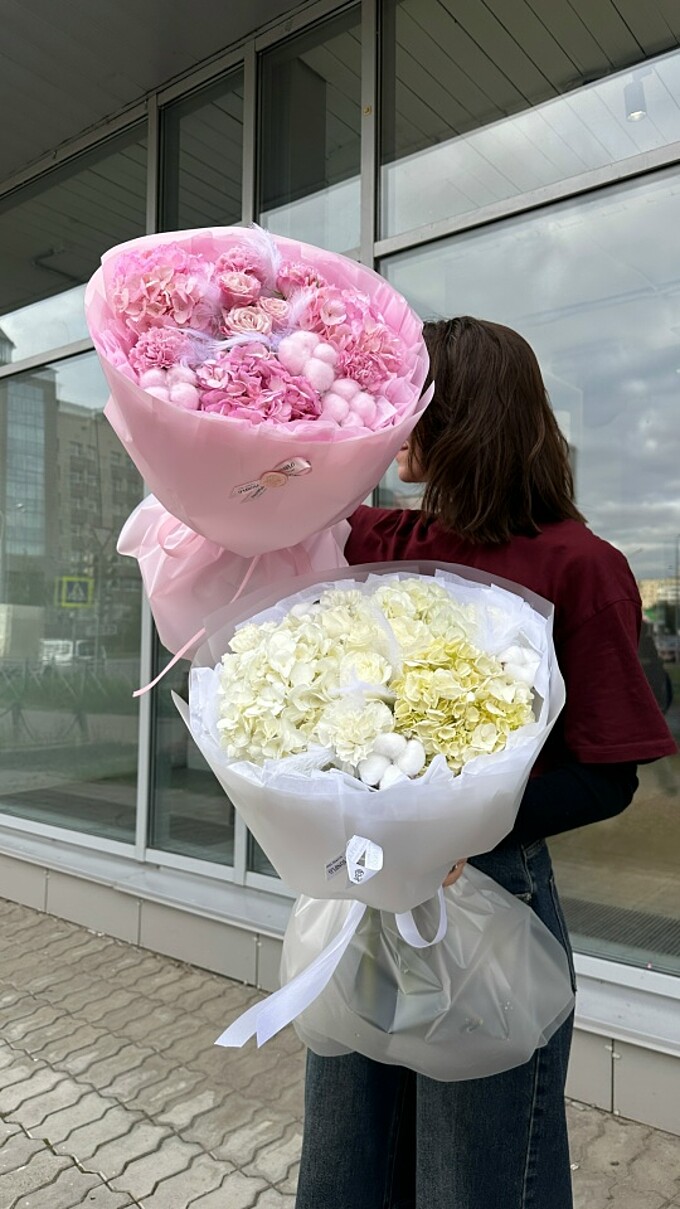  Гортензия и диантус