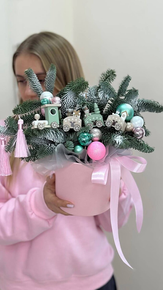  Милая ёлочная композиция