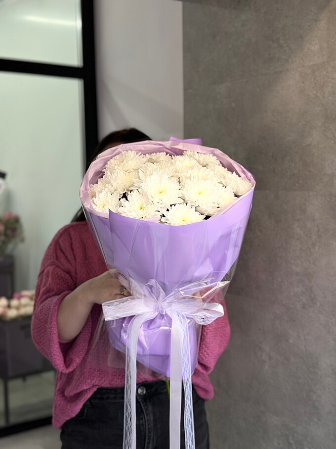  Моно букет из хризантем