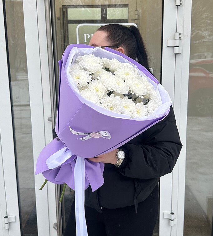  Моно букет из хризантем