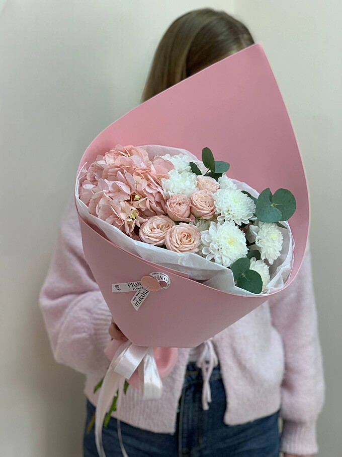  Пыльно-розовый букет