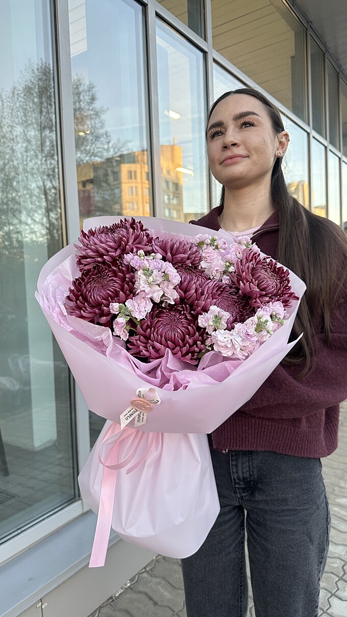  Букет  Сочные хризантемы