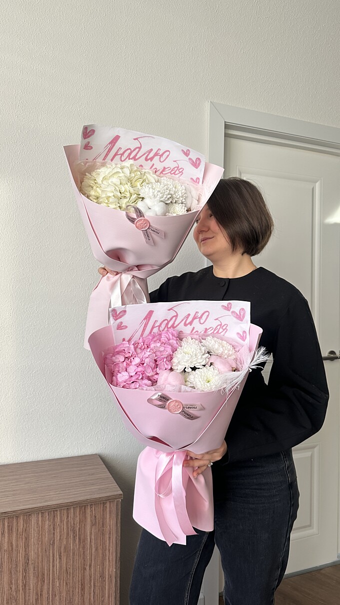  Букет  Сердце в лепестках