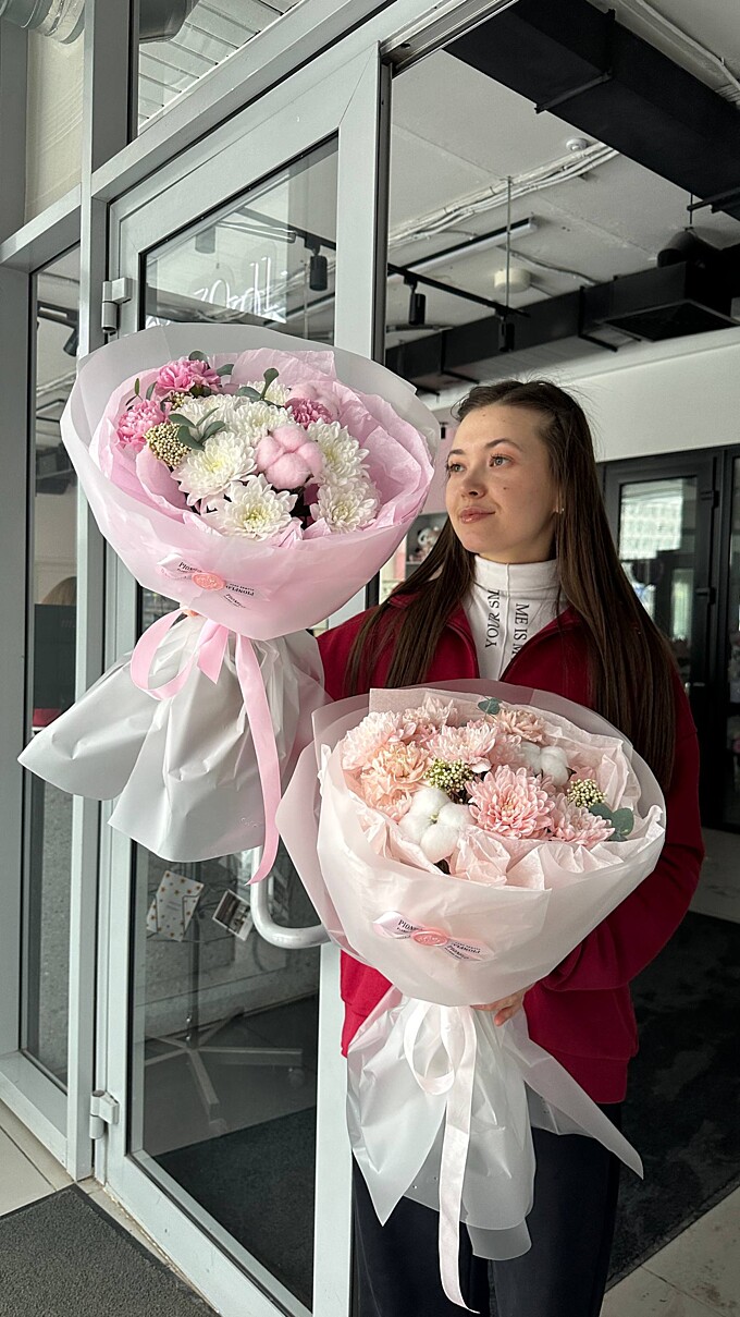  Воздушный букет с хризантемой от PIONFLO