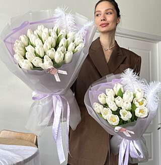 Белоснежные тюльпаны