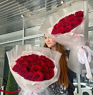 Бордовые розы