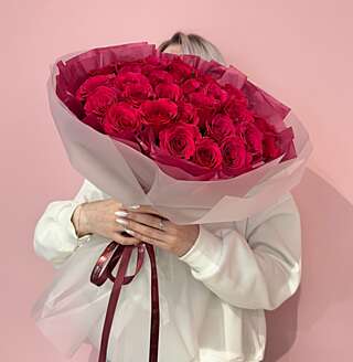 Букет из 31 кенийской розы