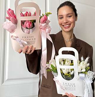 Композиция из тюльпанов на 8 марта от PIONFLO