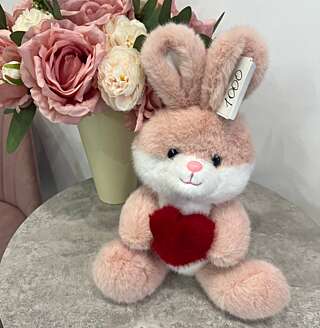 Мягкая игрушка зайчик с сердцем от PIONFLO