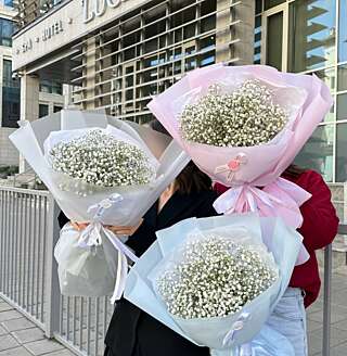 Нежные тройняшки с гипсофилой