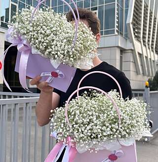 Воздушные сумочки из гипсофилы