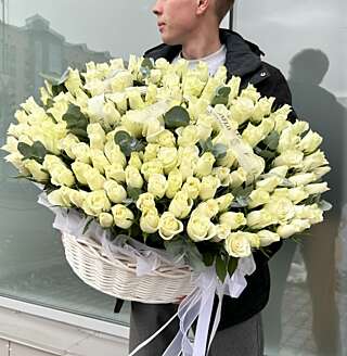 WOW букет из белой розы