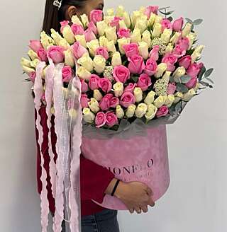 WOW-коробка с кенийскими розами от PIONFLO