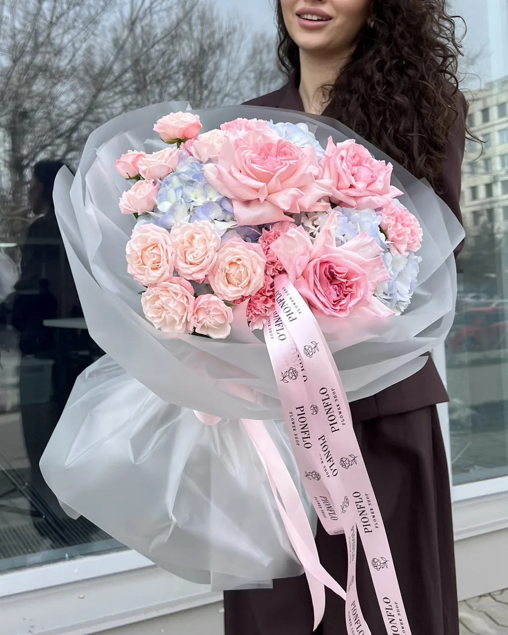 Нежное сочетание голубого и розового